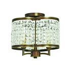 Livex Lighting Grammercy 50573-64 3-Lumières 180W Bronze palacial appliqué à la main Plafonnier Semi Encastré