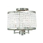 Livex Lighting Grammercy 50573-91 3-Lumières 180W Nickel brossé Plafonnier Semi Encastré