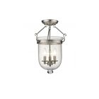 Livex Lighting Jefferson 5062-91 3-Lumières 180W Nickel brossé Plafonnier Semi Encastré