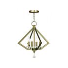 Livex Lighting 50664-01 Diamond 4-lumières 240W Laiton antique Lustre