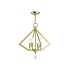 Livex Lighting 50664-02 Diamond 4-lumières 240W Laiton poli Lustre