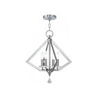Livex Lighting 50664-91 Diamond 4-lumières 240W Nickel brossé Lustre