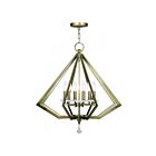 Livex Lighting 50666-01 Diamond 6-lumières 360W Laiton antique Lustre