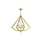 Livex Lighting 50666-02 Diamond 6-lumières 360W Laiton poli Lustre