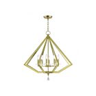 Livex Lighting 50668-02 Diamond 8-lumières 480W Laiton poli Lustre