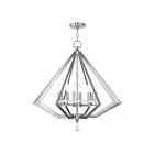 Livex Lighting 50668-91 Diamond 8-lumières 480W Nickel brossé Lustre