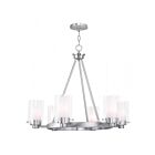 Livex Lighting 50676-91 Manhattan 6-lumières 360W Nickel brossé Lustre