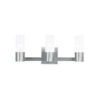 Livex Lighting 50683-91 Midtown 3-Lights 180W Nickel brossé Luminaire de vanité