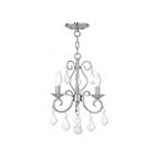 Livex Lighting 50763-91 Donatella 3-lumières 180W Nickel brossé Convertible Plafonnier semi encastré ou Lustre