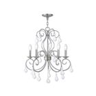 Livex Lighting 50765-91 Donatella 5-lumières 300W Nickel brossé Lustre
