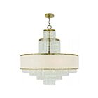 Livex Lighting 50788-28 Prescott 8-lumières 480W Or d'hiver appliqué à la main Lustre