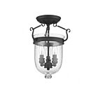 Livex Lighting Jefferson 5081-07 3-Lumières 180W Bronze Plafonnier Semi Encastré