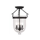 Livex Lighting Jefferson 5082-04 3-Lumières 180W Noir Plafonnier Semi Encastré