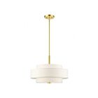 Livex Lighting 50874-12 Meridian 4-lumières 240W Laiton satiné Lustre