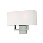 Livex Lighting Pierson 50991-91 80W 2-Lumières Nickel brossé Applique Murale