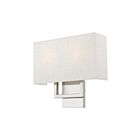 Livex Lighting Pierson 50994-91 80W 2-Lumières Nickel brossé Applique Murale