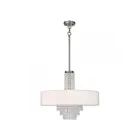 Livex Lighting 51034-91 Carlisle 5-Lumières 300W Nickel brossé Suspendu