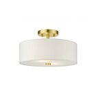 Livex Lighting Meridian 51053-12 2-Lumières 120W Laiton satiné Plafonnier Semi Encastré