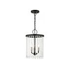 Livex Lighting 51060-04 Elizabeth 3-Lumières 180W Noir avec accents en nickel brossé Suspendu
