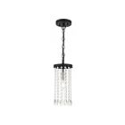 Livex Lighting 51062-04 Elizabeth 1-Lumière 100W Noir avec accents en nickel brossé Suspendu