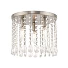 Livex Lighting Elizabeth 51067-91 3-Lumières 180W Nickel brossé Plafonnier