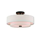 Livex Lighting Claremont 51084-92 3-Lumières 180W Luminaire de plafond