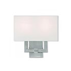 Livex Lighting Hollborn 51103-91 80W 2-Lumières Nickel brossé Applique Murale