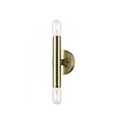 Livex Lighting Copenhagen 51132-01 120W 2-Lumières Laiton antique Applique Murale