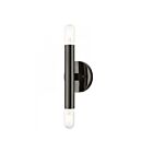 Livex Lighting Copenhagen 51132-46 120W 2-Lumières Chromé noir Applique Murale