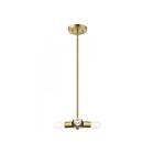 Livex Lighting 51133-12 Copenhagen 3-lumières 180W Laiton satiné avec accent bronze Lustre