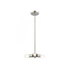 Livex Lighting 51133-91 Copenhagen 3-lumières 180W Nickel brossé avec accent bronze Lustre