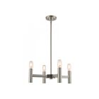 Livex Lighting 51134-91 Copenhagen 4-lumières 240W Nickel brossé avec accent bronze Lustre