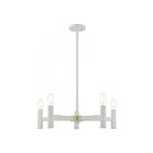 Livex Lighting 51135-03 Copenhagen 5-lumières 300W Laiton satiné Lustre