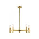 Livex Lighting 51135-12 Copenhagen 5-lumières 300W Laiton satiné avec accent bronze Lustre