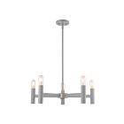 Livex Lighting 51135-80 Copenhagen 5-lumières 300W Gris nordique avec accents en nickel brossé Lustre