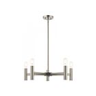 Livex Lighting 51135-91 Copenhagen 5-lumières 300W Nickel brossé avec accent bronze Lustre