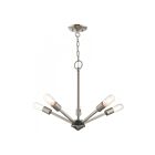 Livex Lighting 51155-91 Prague 5-lumières 500W Nickel brossé avec accent noir Lustre