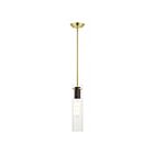 Livex Lighting 51160-12 Beckett 1-Lumière 60W Laiton satiné et bronze Suspendu