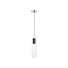 Livex Lighting 51160-91 Beckett 1-Lumière 60W Nickel brossé et noir Suspendu