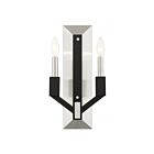 Livex Lighting Beckett 51162-91 120W 2-Lumières Nickel brossé et noir Applique Murale
