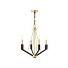 Livex Lighting 51164-12 Beckett 4-lumières 240W Laiton satiné et bronze Lustre