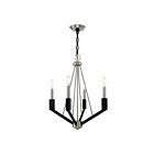 Livex Lighting 51164-91 Beckett 4-lumières 240W Nickel brossé et noir Lustre