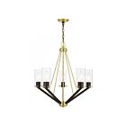 Livex Lighting 51165-12 Beckett 5-lumières 300W Laiton satiné et bronze Lustre