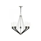 Livex Lighting 51165-91 Beckett 5-lumières 300W Nickel brossé et noir Lustre