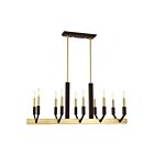 Livex Lighting 51168-12 Beckett 10-lumières 600W Laiton satiné et bronze Lustre