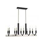 Livex Lighting 51168-91 Beckett 10-lumières 600W Nickel brossé et noir Lustre