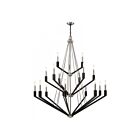 Livex Lighting 51169-91 Beckett 18-lumières Nickel brossé et noir Lustre