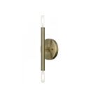 Livex Lighting Copenhagen 51172-01 120W 2-Lumières Laiton antique Applique Murale