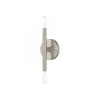 Livex Lighting Copenhagen 51172-91 120W 2-Lumières Nickel brossé Applique Murale