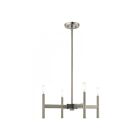 Livex Lighting 51174-91 Copenhagen 4-lumières 240W Nickel brossé avec accent bronze Lustre